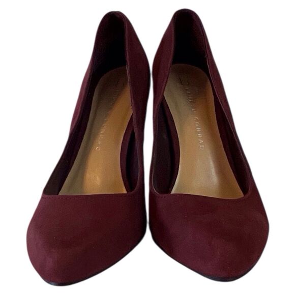 LC Lauren Conrad Blossom Womens Wine Dark Suede 4 Inch Heels Pumps Size 7.5M - Picture 3 of 12